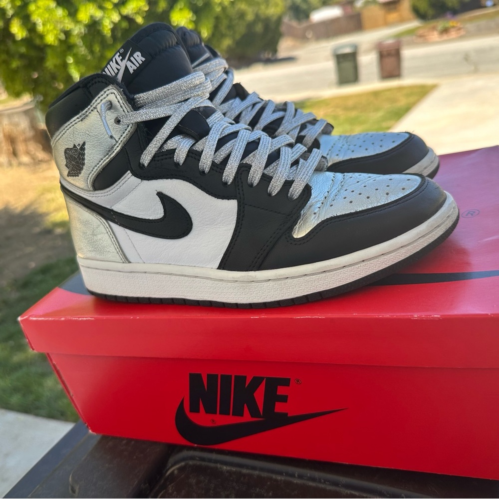 jordan silver toe 1s size 7.5 womans